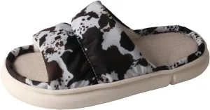 TMA EYES Women's soft soled open-toed slippers breathable non-slip fashion print design