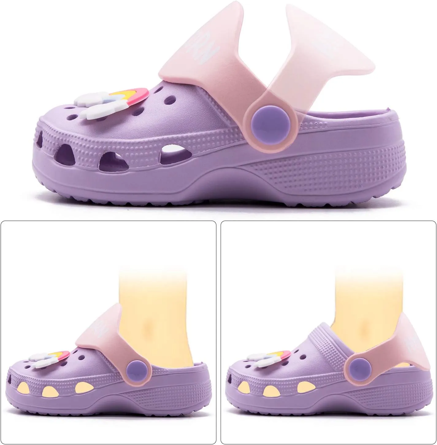 Toddler Little Kids Clogs Slippers Sandals, Non-Slip Girls Boys Clogs Slide Lightweight Garden Shoes Slip-on Beach Pool Shower Slippers