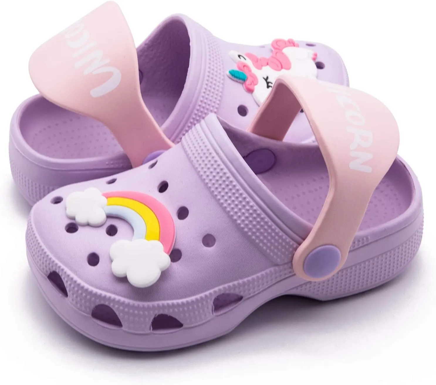 Toddler Little Kids Clogs Slippers Sandals, Non-Slip Girls Boys Clogs Slide Lightweight Garden Shoes Slip-on Beach Pool Shower Slippers