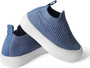 Toddler Shoes Baby Girl Boy Soft Breathable Mesh Wide Toe Box Lightweight Non-Slip Slip On First Walking Shoes