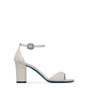 Tofu color leather sandal