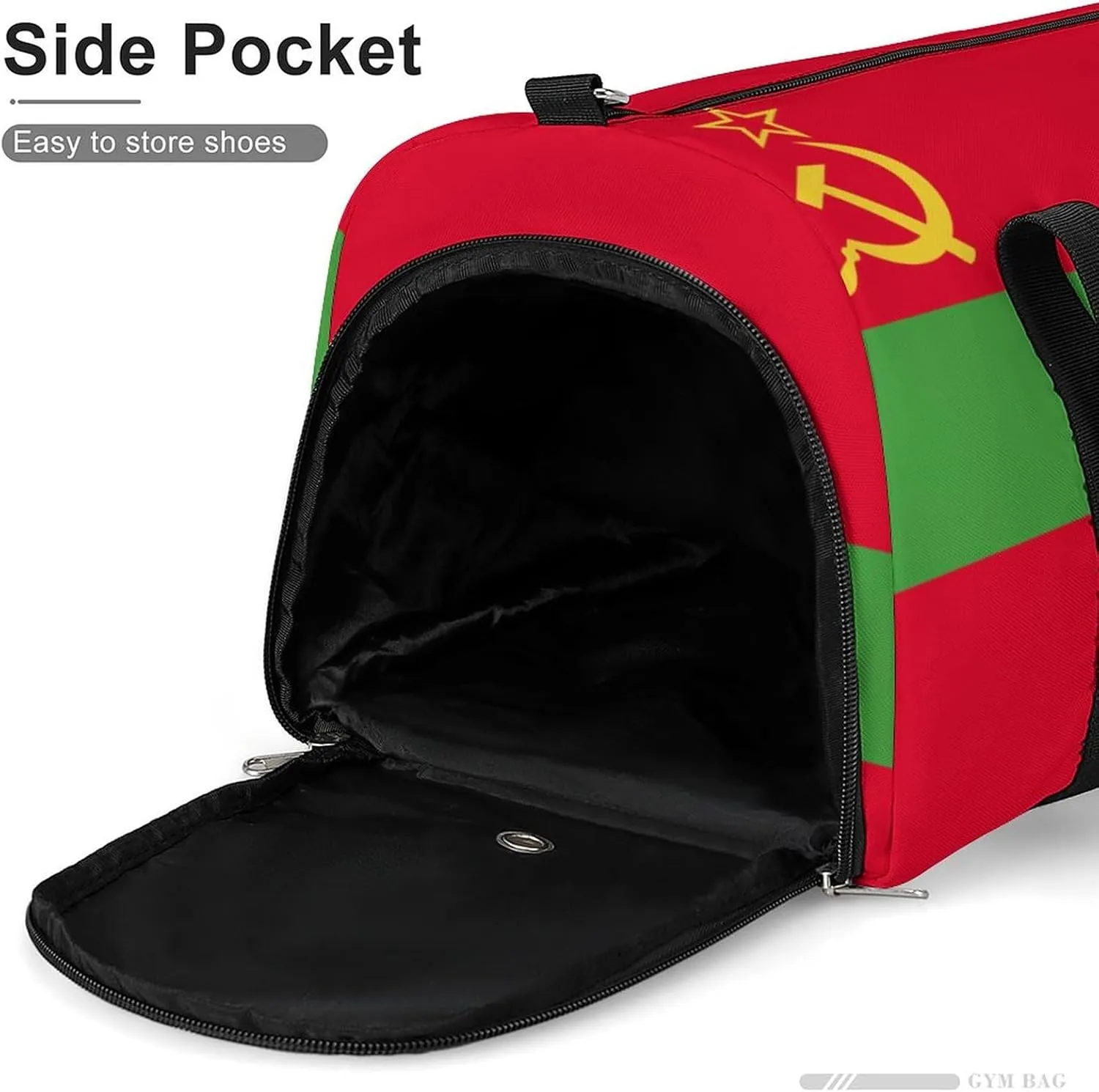 Transnistria Flag Duffle Bag for Sports Lightweight Waterproof Gym Bag with Shoe Compartment