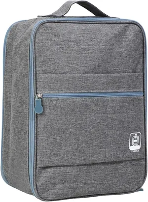 Travel Shoe Organizer Bag – 3-Layer Large Capacity Waterproof Shoe Storage for Luggage, Foldable Portable Shoe Bag for Sneakers, Sandals Clothes Underwear, Gym Shoes.(Grey)