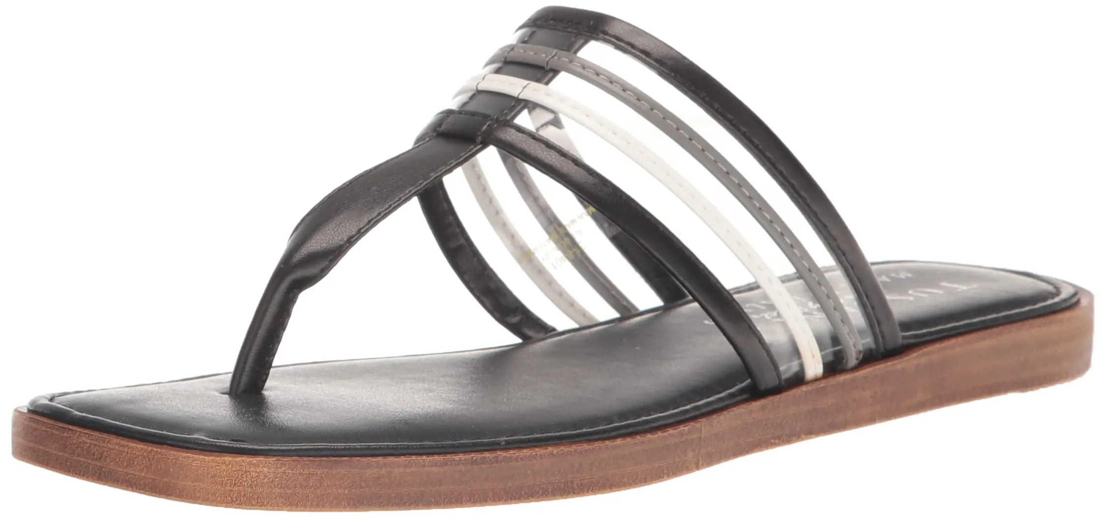 Tuscany by Easy Street Women's Antea Slide Sandal, Black Multi, 6.5 Wide