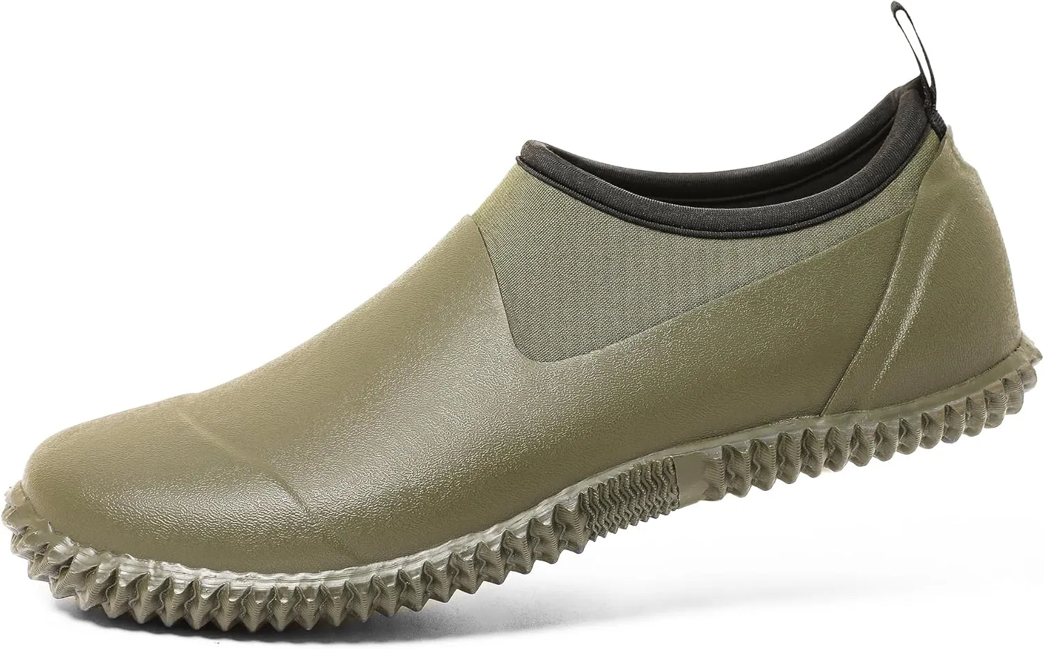 Ubon Unisex Waterproof Garden Shoes Mens Ankle Rubber Mud Rain Boots Slip On Comfortable Women Fishing, Food Service, Nursing, Walking Shoes