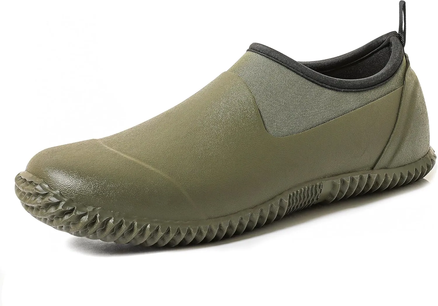 Ubon Unisex Waterproof Garden Shoes Mens Ankle Rubber Mud Rain Boots Slip On Comfortable Women Fishing, Food Service, Nursing, Walking Shoes