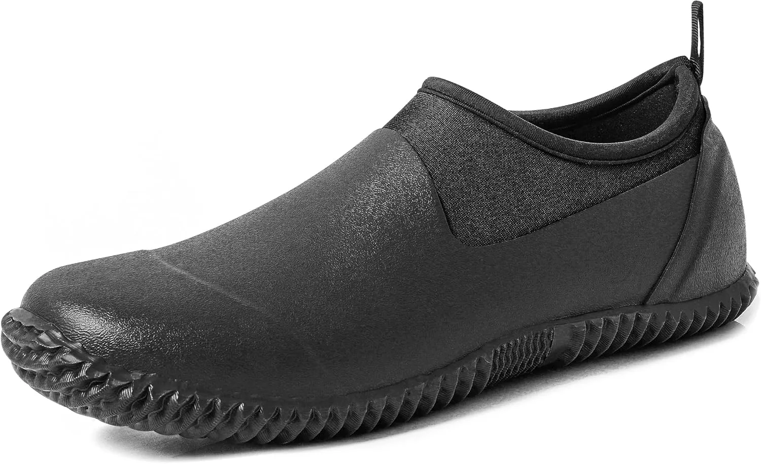 Ubon Unisex Waterproof Garden Shoes Mens Ankle Rubber Mud Rain Boots Slip On Comfortable Women Fishing, Food Service, Nursing, Walking Shoes