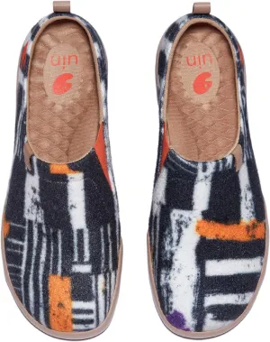 UIN Men's Art Travel Walking Shoes Slip On Casual Lightweight Wide Toe Chunky Fashion Sneaker Toledo Ⅱ