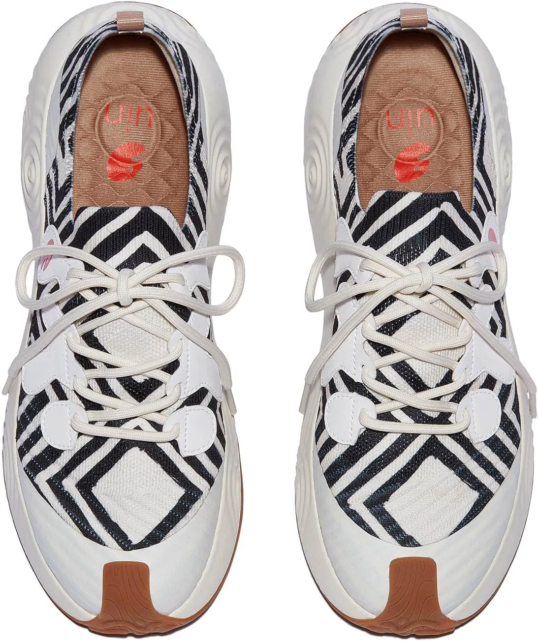 UIN Men's Platform Walking Shoes Casual Comfortable Art Painted Travel Fashion Sneaker Brava