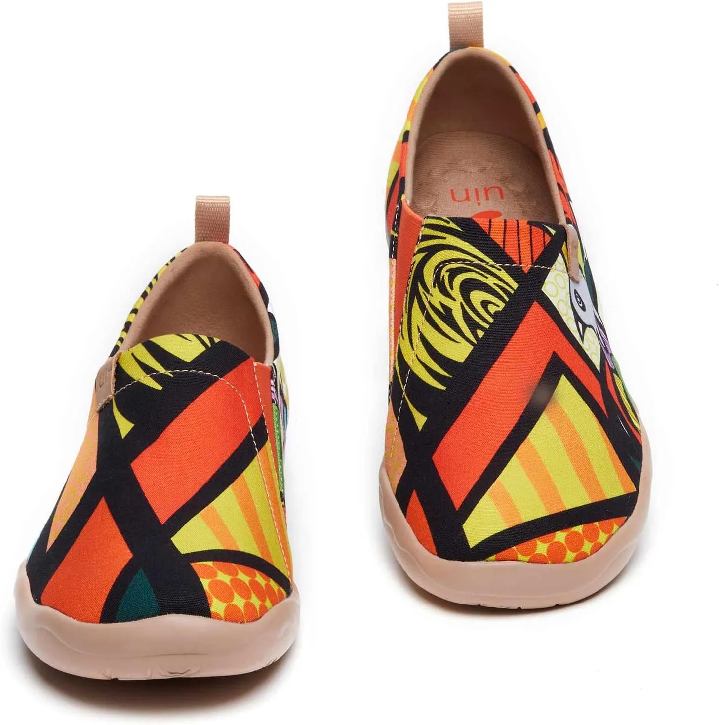 UIN Men's Walking Travel Shoes Slip On Canvas Casual Loafers Lightweight Comfort Fashion Sneaker Happy Doggies