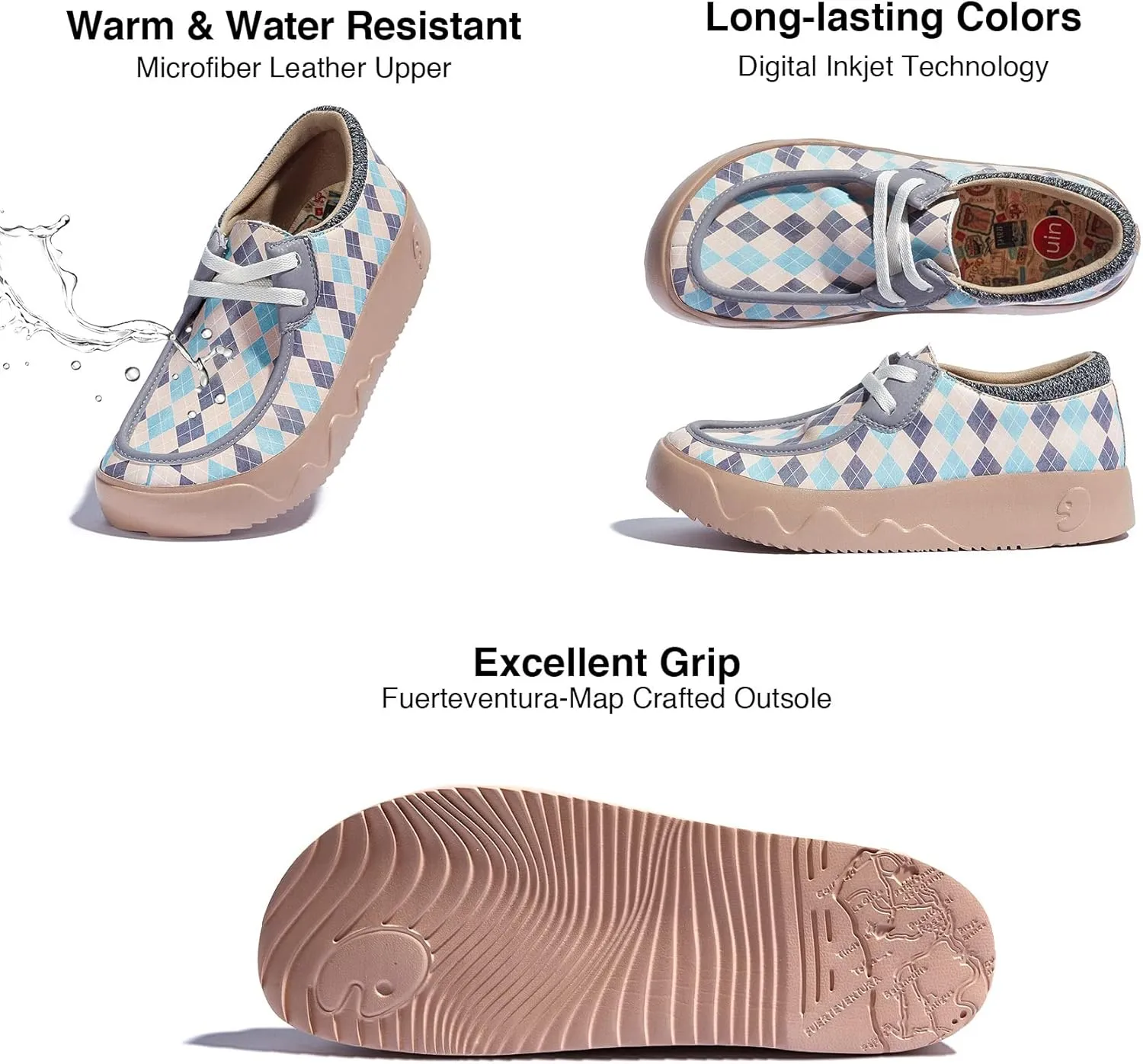 UIN Women's Art Painted Travel Shoes Slip On Casual Loafers Lightweight Comfort Fashion Sneaker Fuerteventura