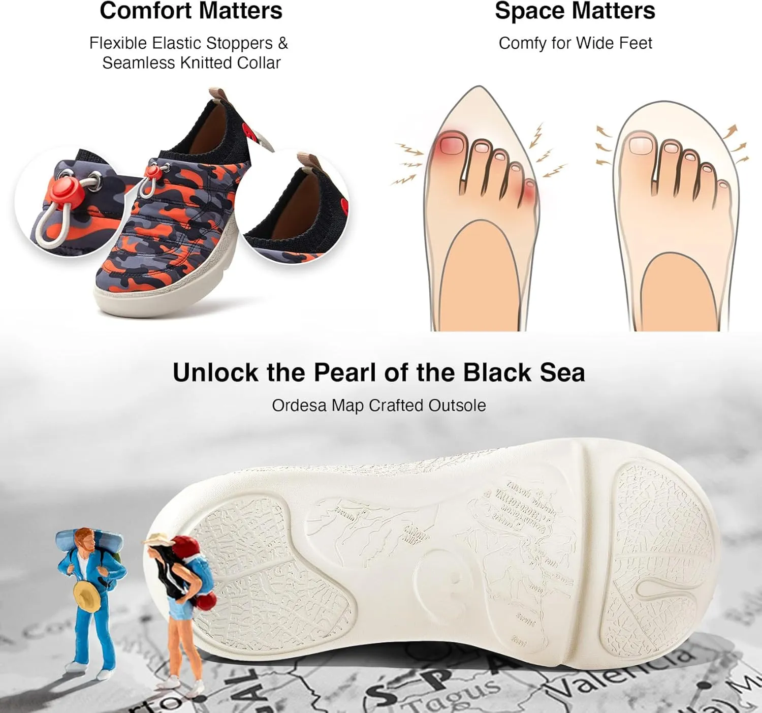 UIN Women's Fashion Sneaker Comfortable Casual Art Travel Shoes Ordesa