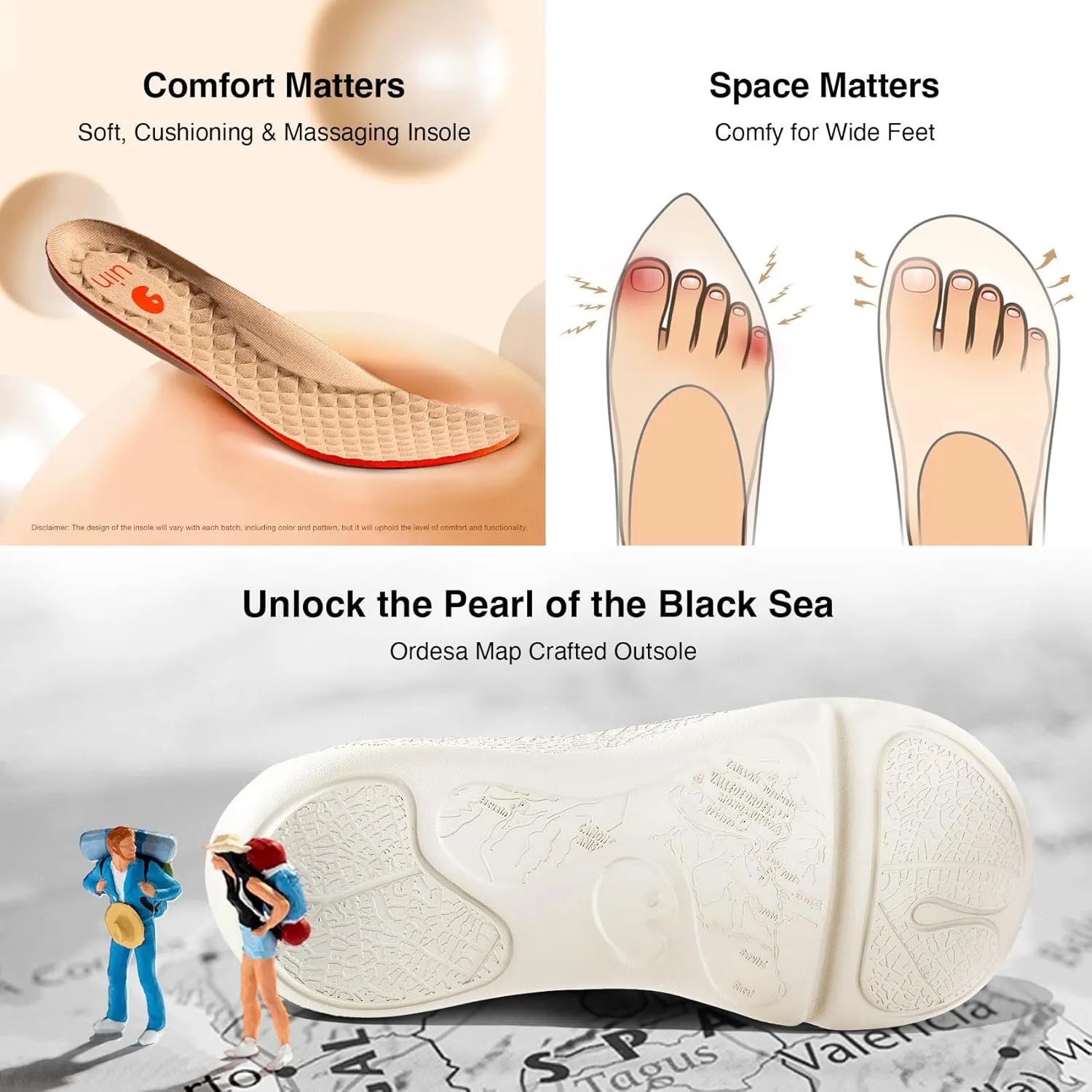 UIN Women's Fashion Sneaker Comfortable Casual Art Travel Shoes Ordesa