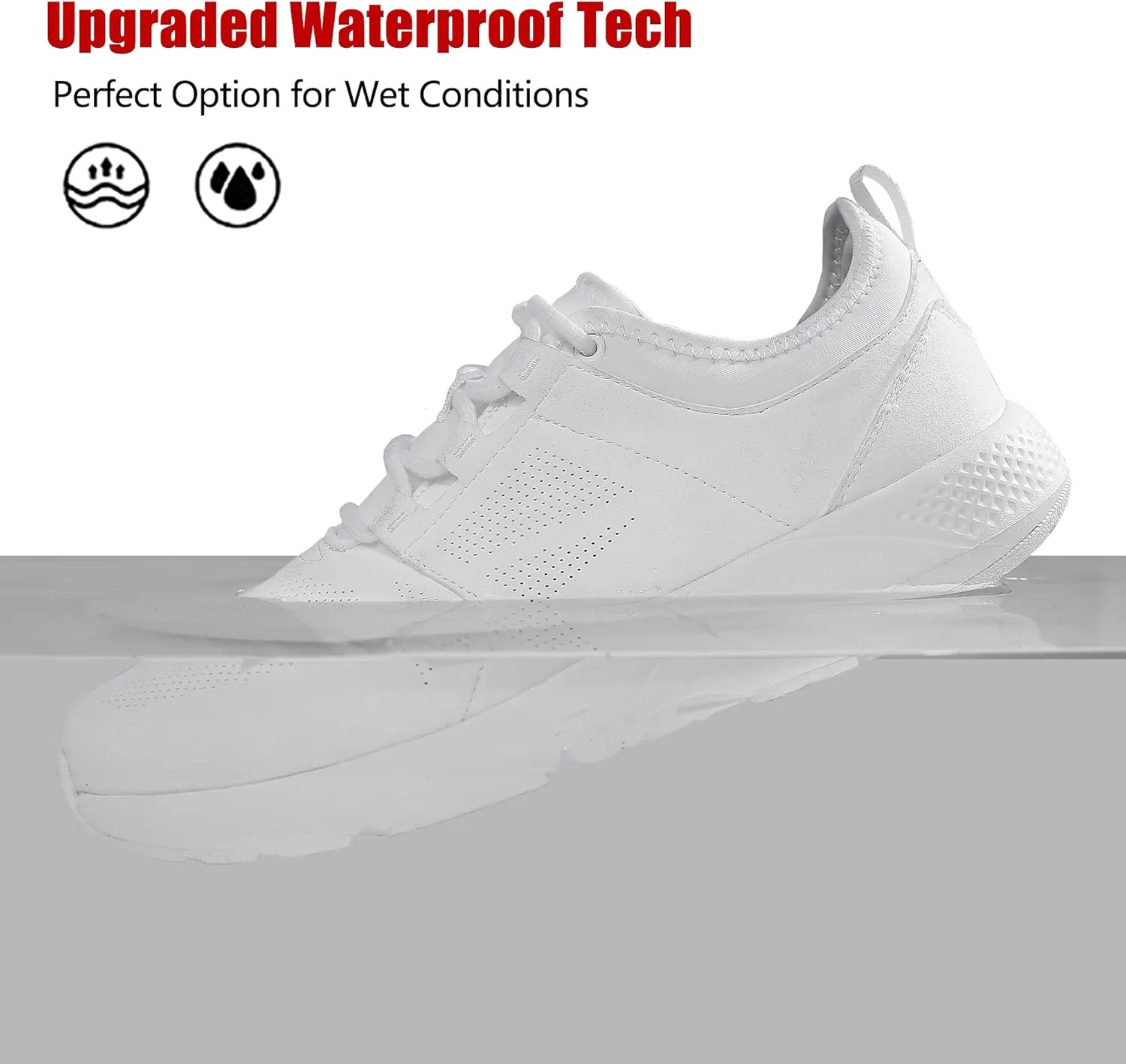 ulogu Waterproof Sneakers for Men Women丨Comfortable Lightweight Walking Work Shoe