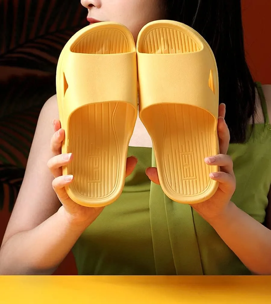 Unisex couple style bathroom indoor home slippers non slip soft comfortable simple slippers
