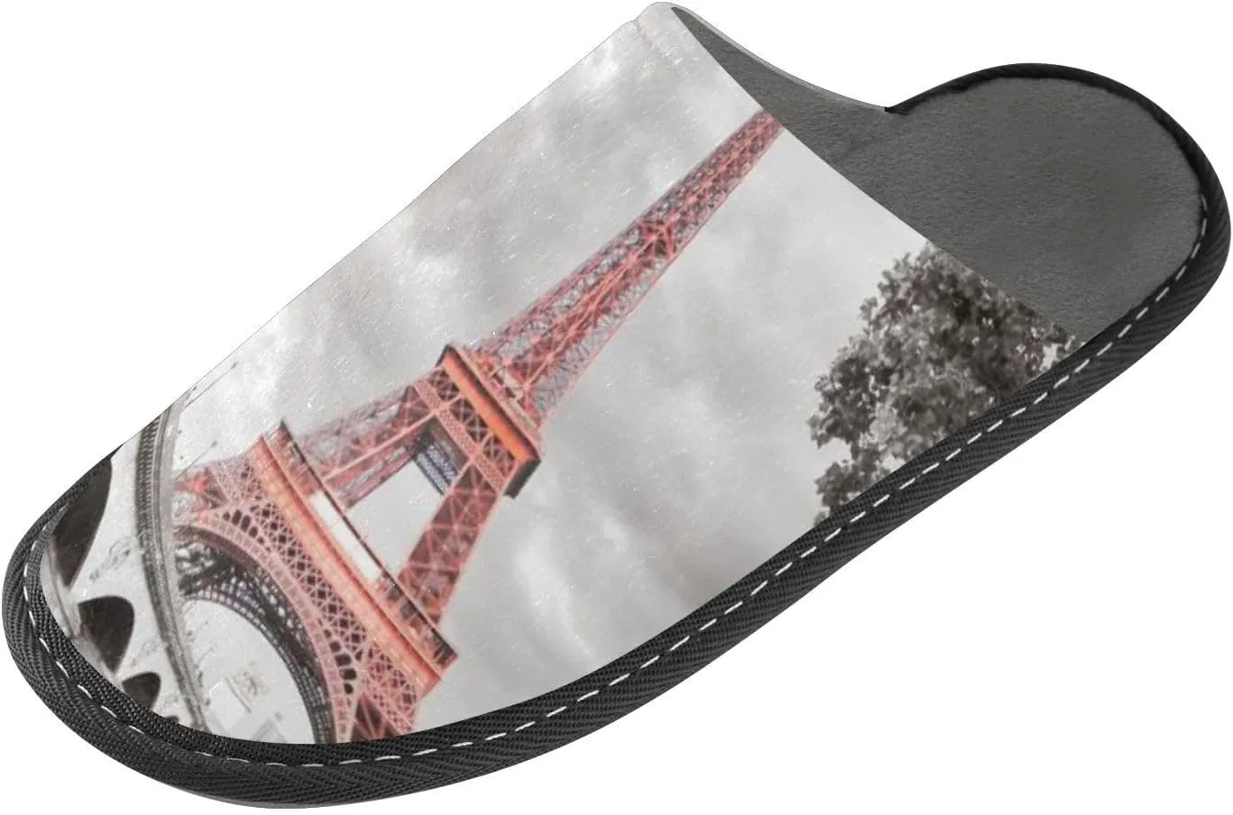 Unisex Fuzzy Foam Slippers Non-Skid Slip-on Soft Warm Sole Fleece Shoes 4-11