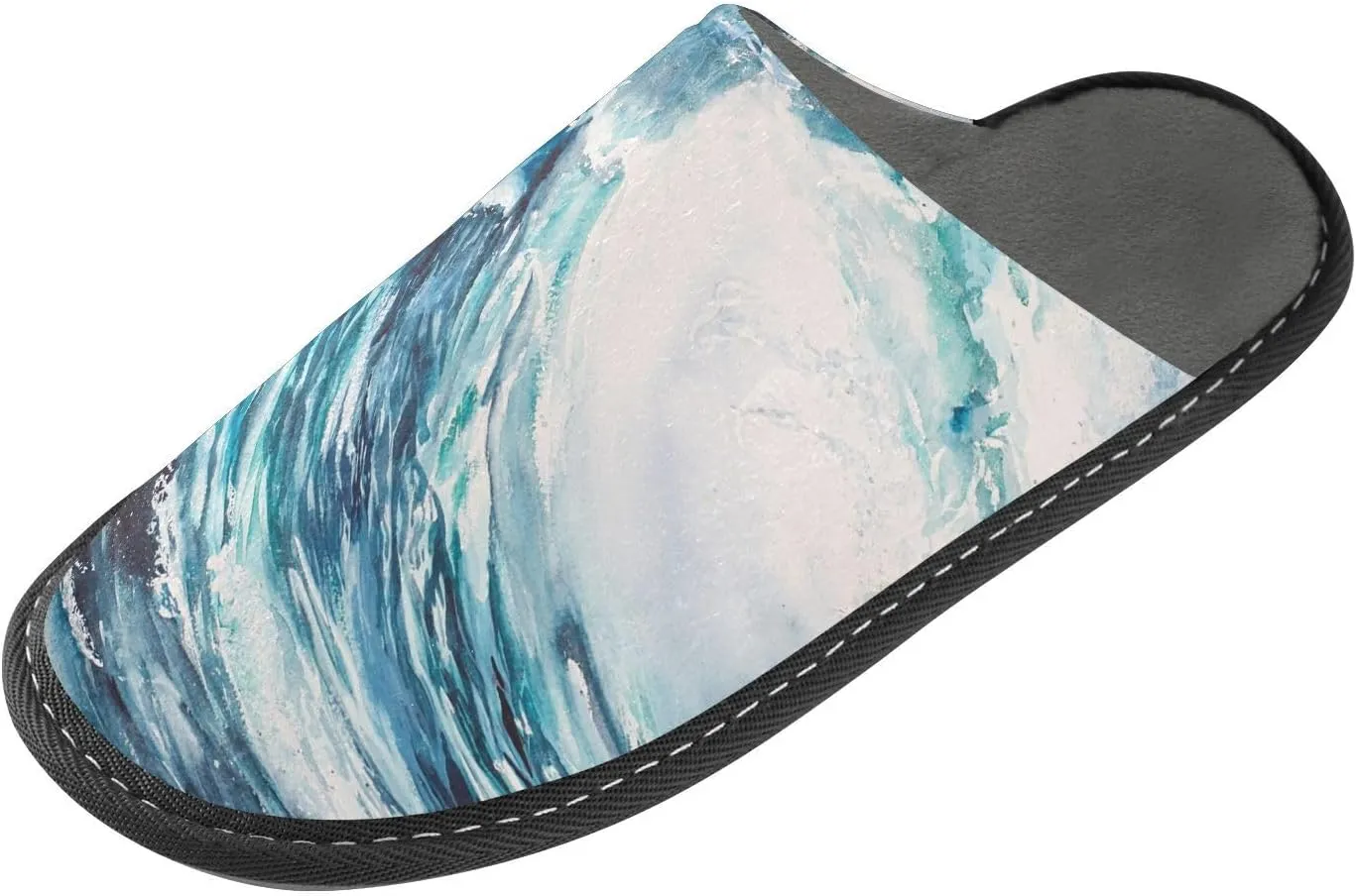 Unisex Fuzzy Foam Slippers Non-Skid Slip-on Soft Warm Sole Fleece Shoes 4-11