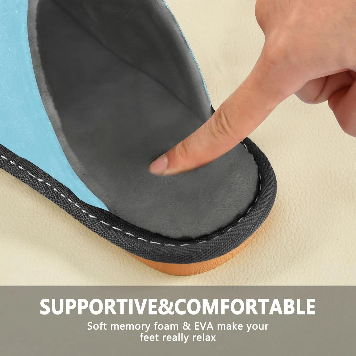 Unisex Fuzzy Foam Slippers Non-Skid Slip-on Soft Warm Sole Fleece Shoes 4-11