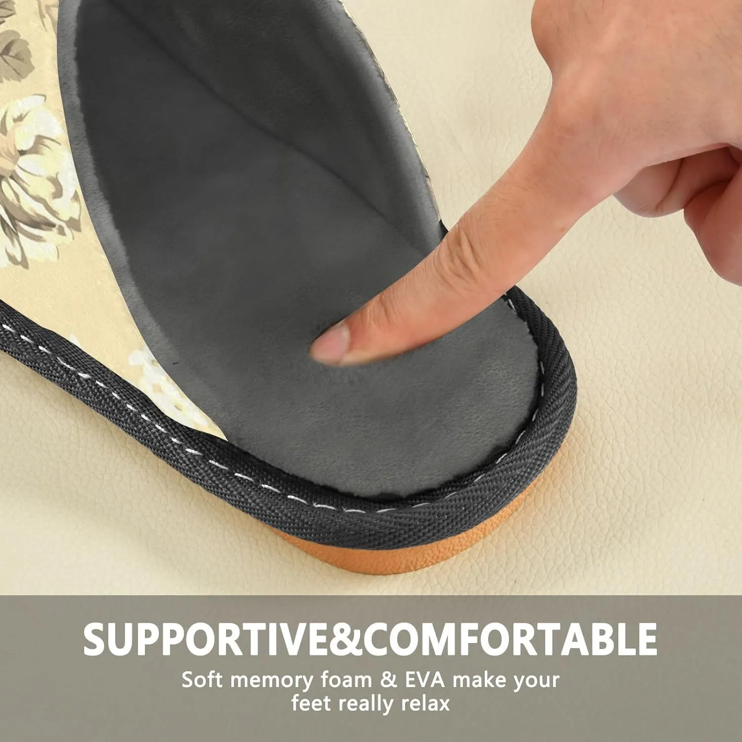 Unisex Fuzzy Foam Slippers Non-Skid Slip-on Soft Warm Sole Fleece Shoes 4-11
