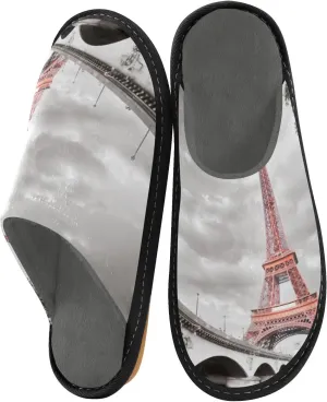 Unisex Fuzzy Foam Slippers Non-Skid Slip-on Soft Warm Sole Fleece Shoes 4-11