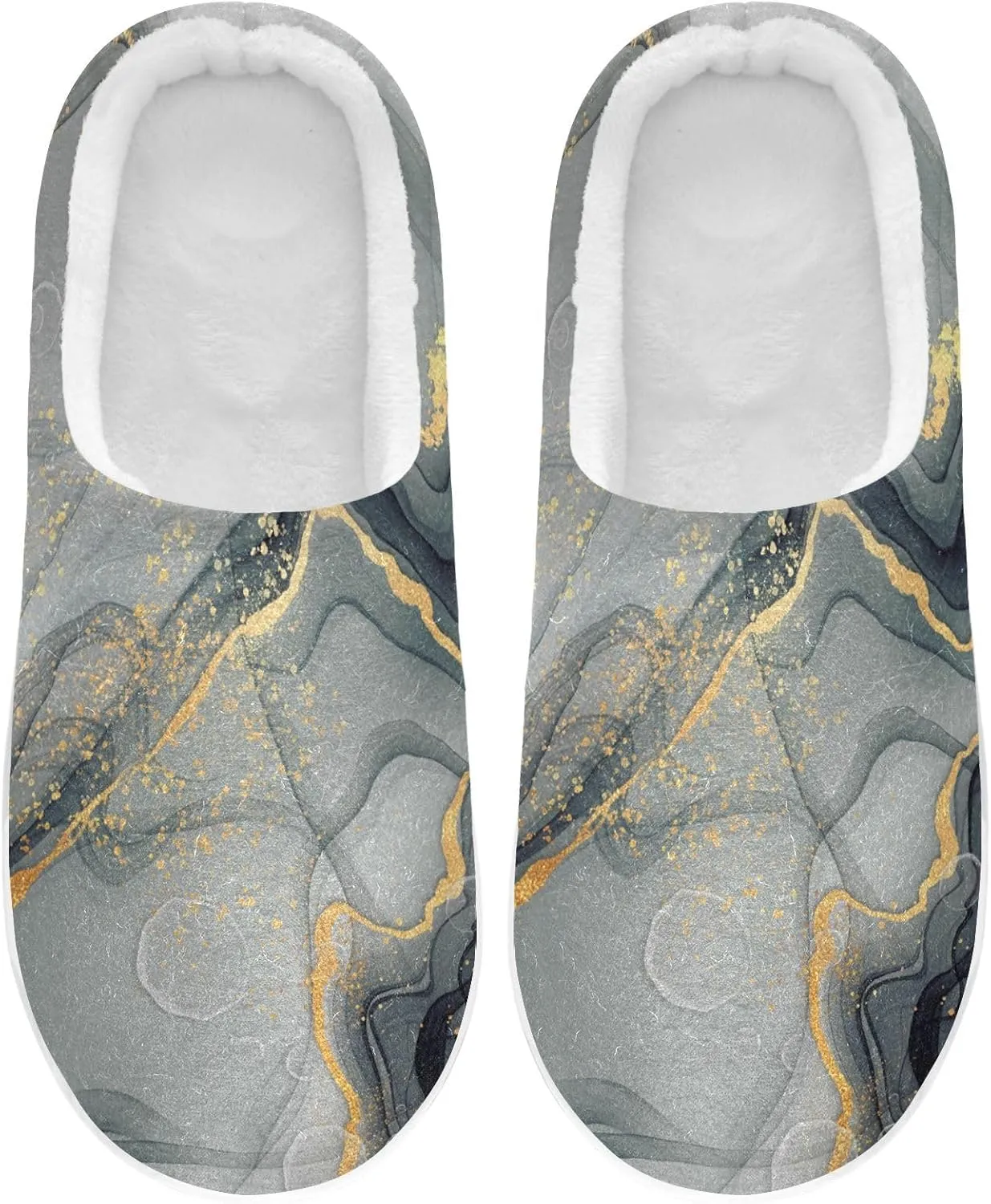 Unisex Memory Foam Slippers Non-Skid Slip-on Soft Warm Sole Fleece Shoes 6-17