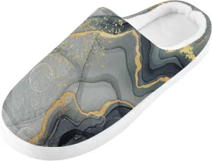 Unisex Memory Foam Slippers Non-Skid Slip-on Soft Warm Sole Fleece Shoes 6-17