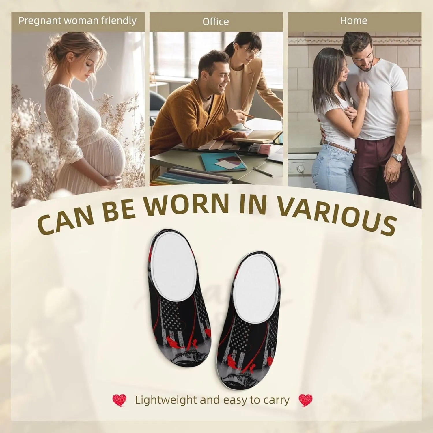 Unisex Slippers Winter Warm Non-Slip Fluffy Slippers Slip-On Plush Slippers House Slippers For Women Men Shoes Gifts