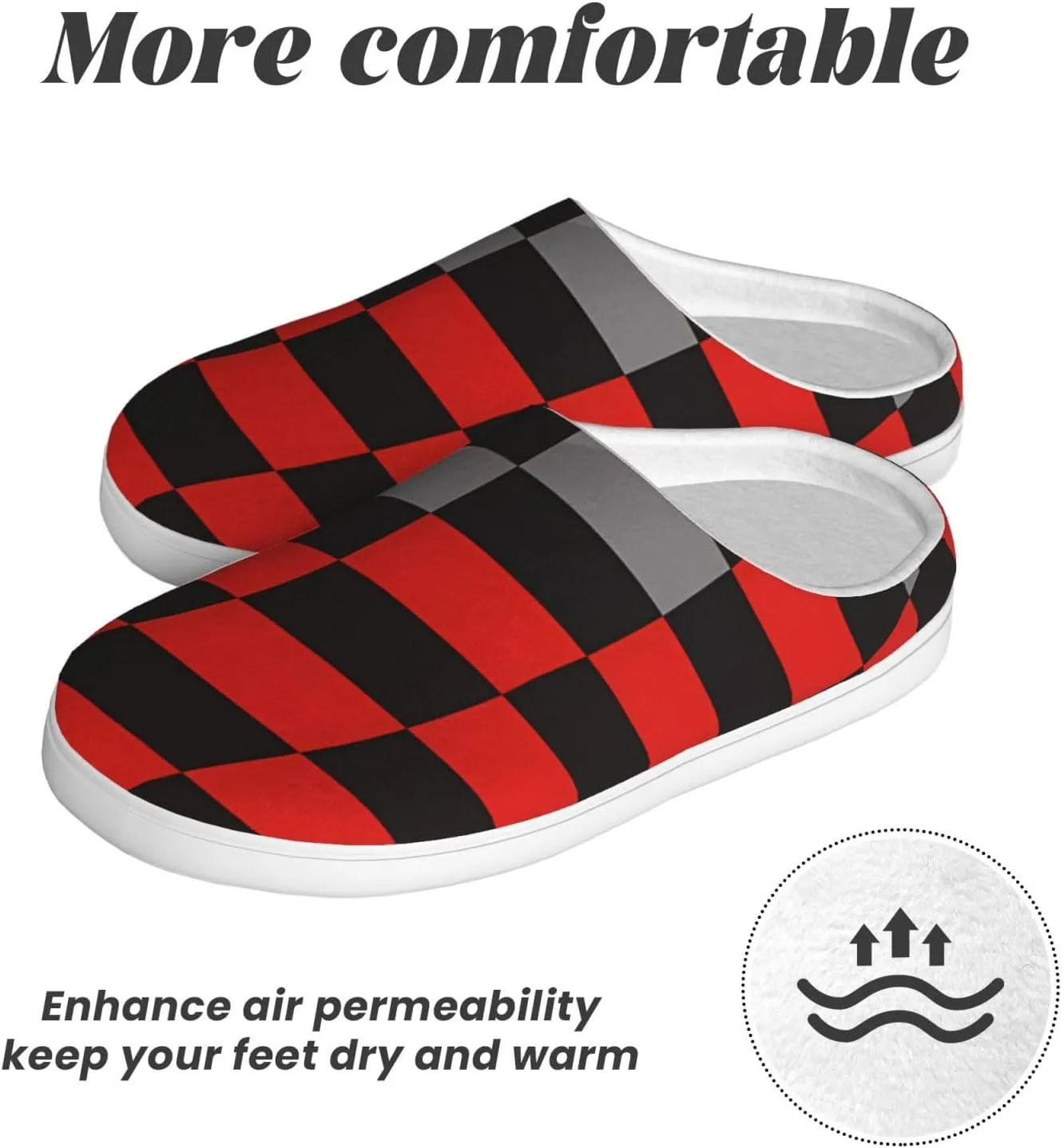 Unisex Slippers Winter Warm Non-Slip Fluffy Slippers Slip-On Plush Slippers House Slippers For Women Men Shoes Gifts