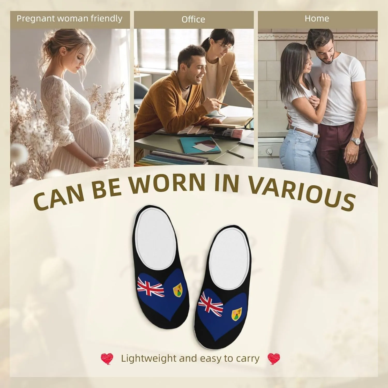 Unisex Slippers Winter Warm Non-Slip Fluffy Slippers Slip-On Plush Slippers House Slippers For Women Men Shoes Gifts