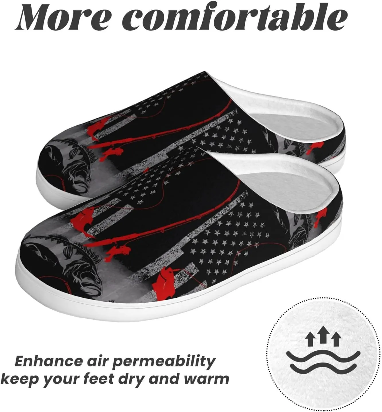 Unisex Slippers Winter Warm Non-Slip Fluffy Slippers Slip-On Plush Slippers House Slippers For Women Men Shoes Gifts