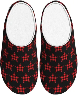 Unisex Warm Slippers Non-Slip Winter Fluffy Slippers Slip-On Plush Slippers Bedroom Slippers House Shoes For Men Women