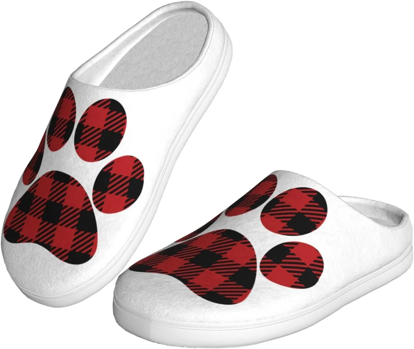 Unisex Warm Slippers Non-Slip Winter Fluffy Slippers Slip-On Plush Slippers Bedroom Slippers House Shoes For Men Women