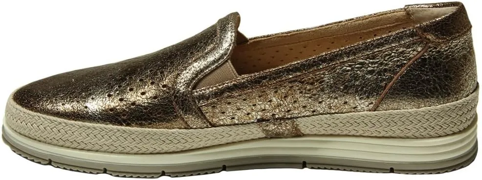 VANELi Womens Qabic Metallic Perforated Slip On Sneakers Shoes Casual - Gold