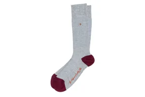 Ventilated All Season Peruvian Pima Cotton Socks - Heather Grey