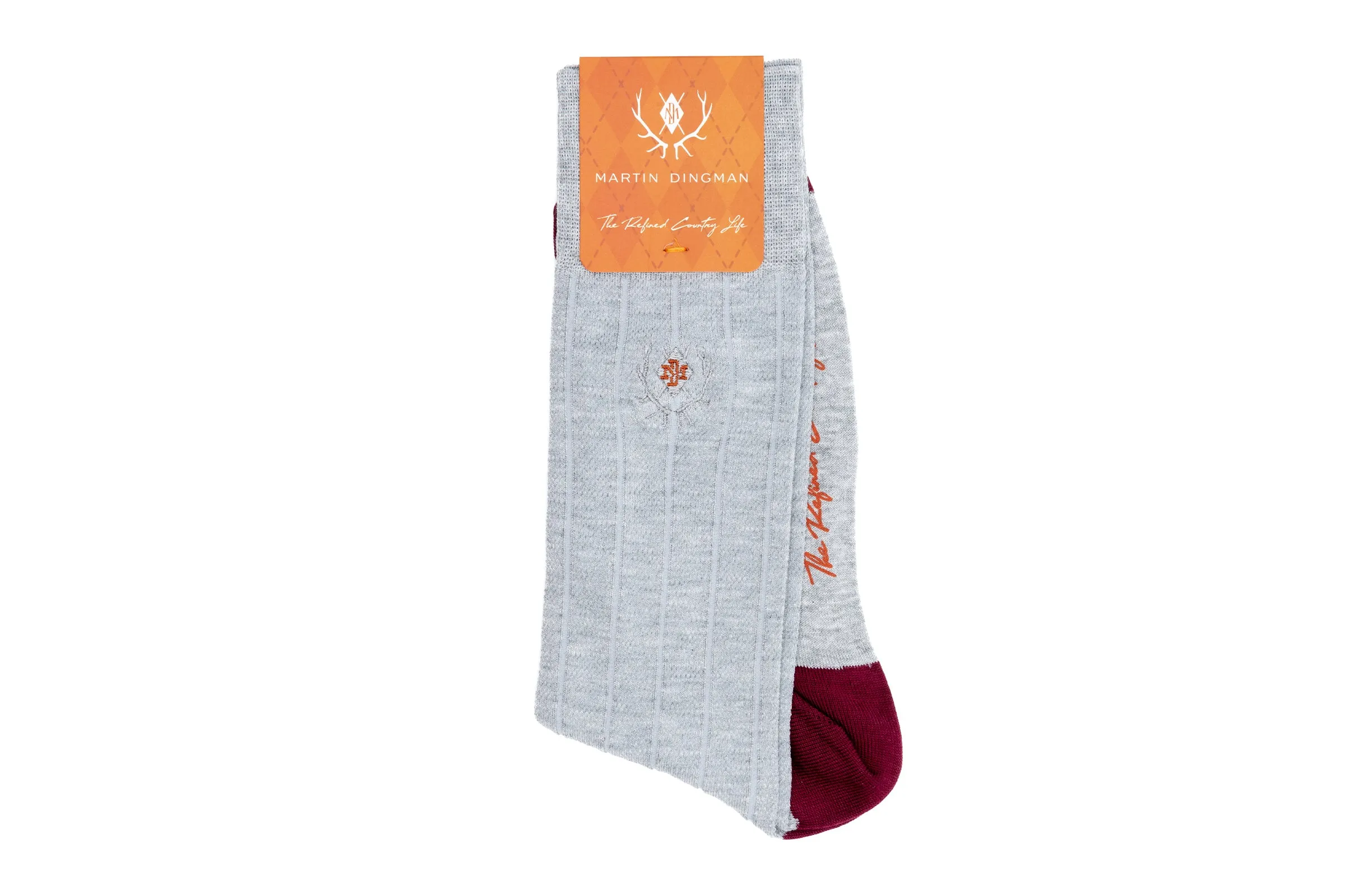 Ventilated All Season Peruvian Pima Cotton Socks - Heather Grey