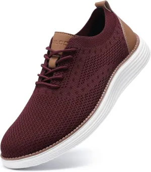 VILOCY Men's Casual Dress Sneakers Oxfords Business Mesh Breathable Walking Shoes Tennis Comfortable