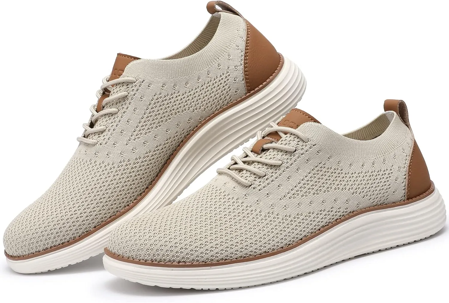 VILOCY Men's Casual Dress Sneakers Oxfords Business Mesh Breathable Walking Shoes Tennis Comfortable