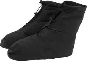 Wakauto 1Pair Non Slip Shoe Covers for Outdoor Activities Durable Rain Boot Protectors with Zipper Closure for Cycling Hiking Fishing and Climbing Black
