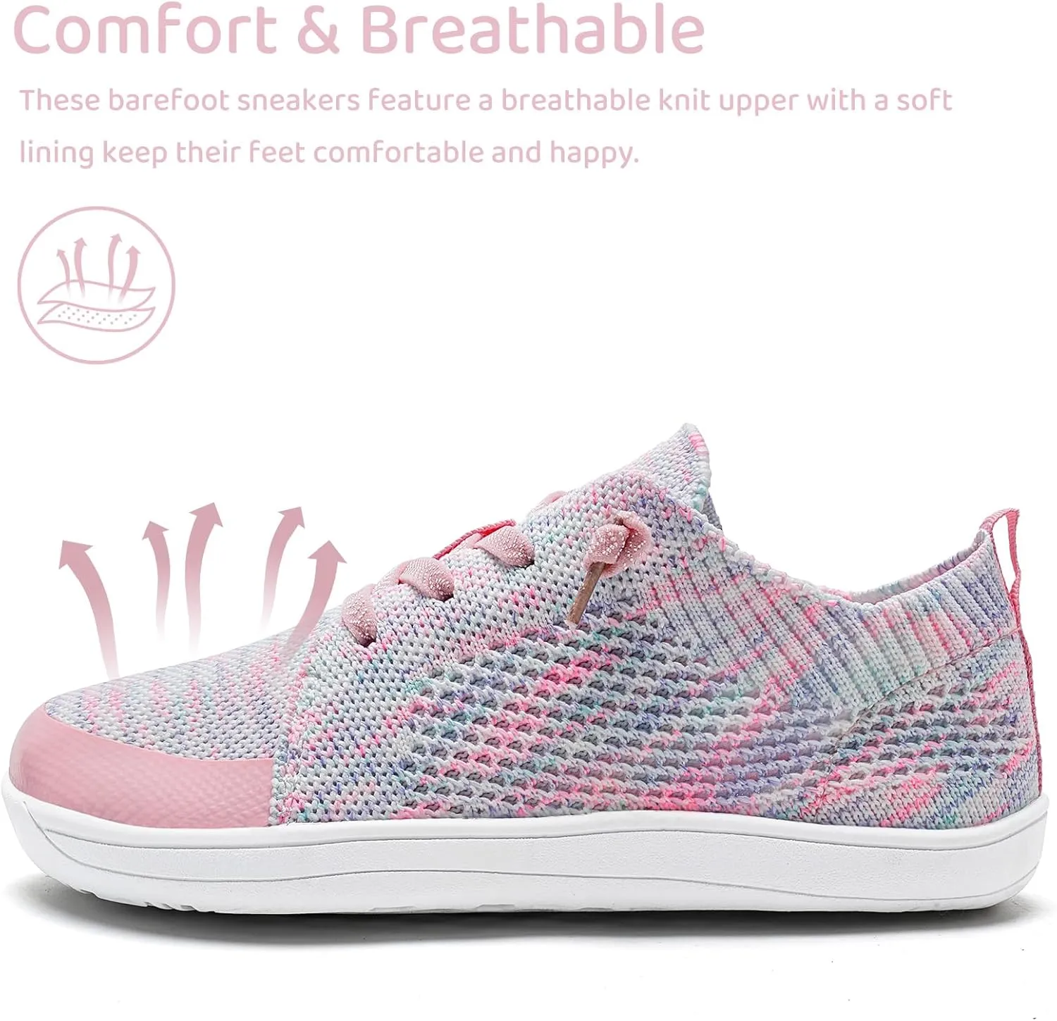 WateLves Toddler Little Kids Wide Barefoot Shoes Boys Girls Minimalist Sneakers Lightweight Breathable Walking Shoes | Naturally Splay | Flexible Fit