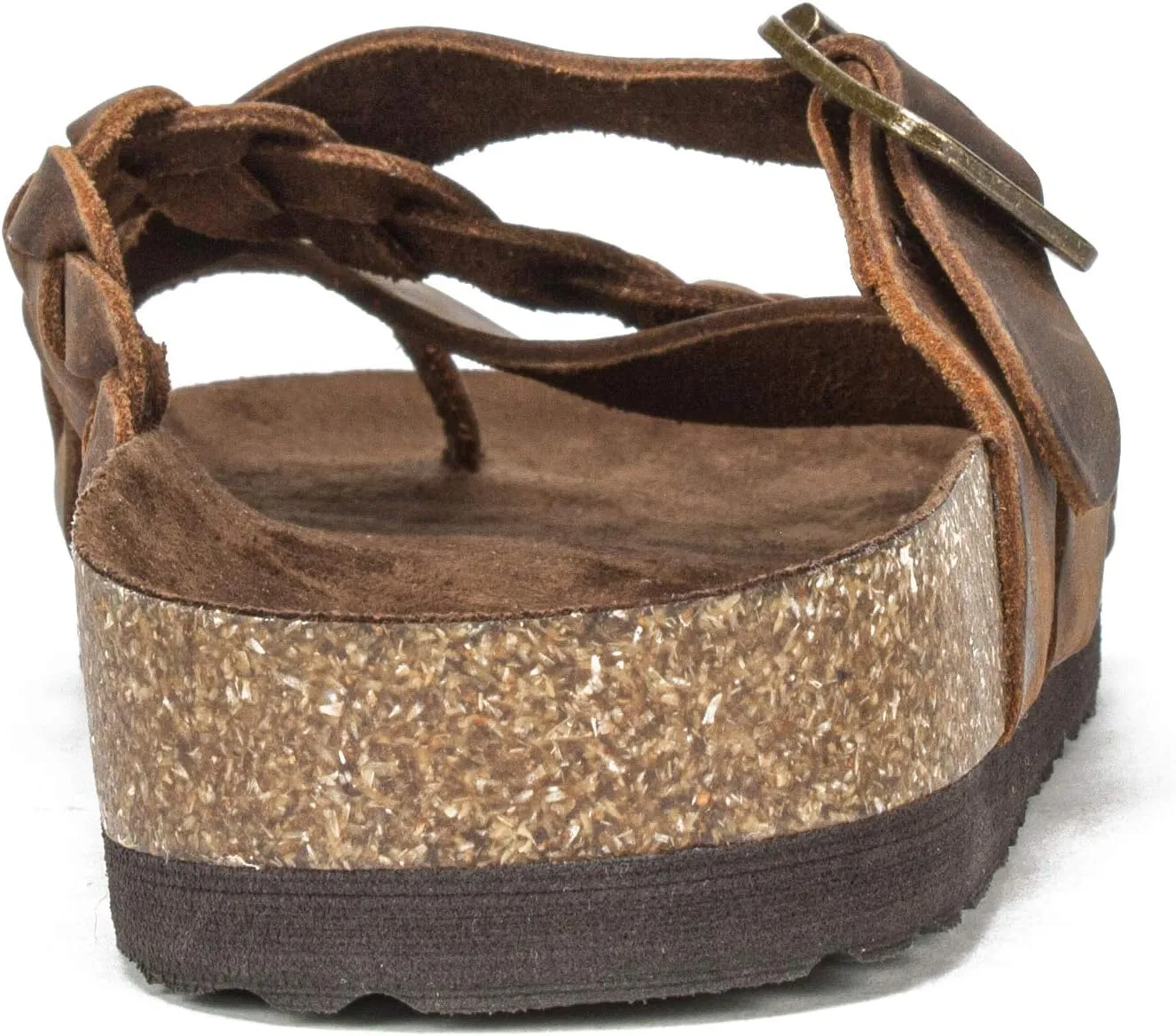 WHITE MOUNTAIN Women's Harrington Braided Signature Comfort-Molded Footbed Sandal