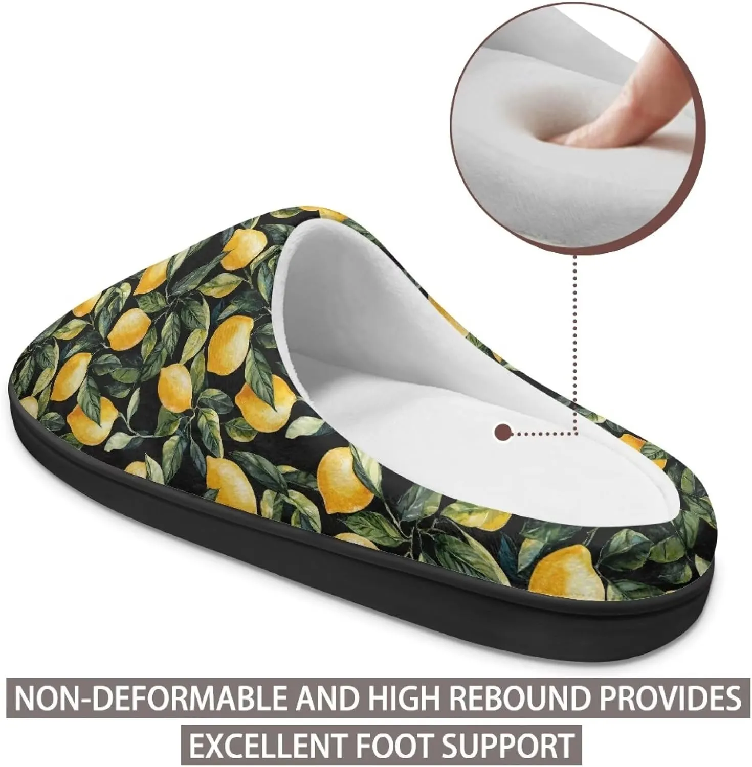 Winter Slippers for Women Men Lightweight Slip-on House Slippers Indoor Fluffy Shoes Size 34-50