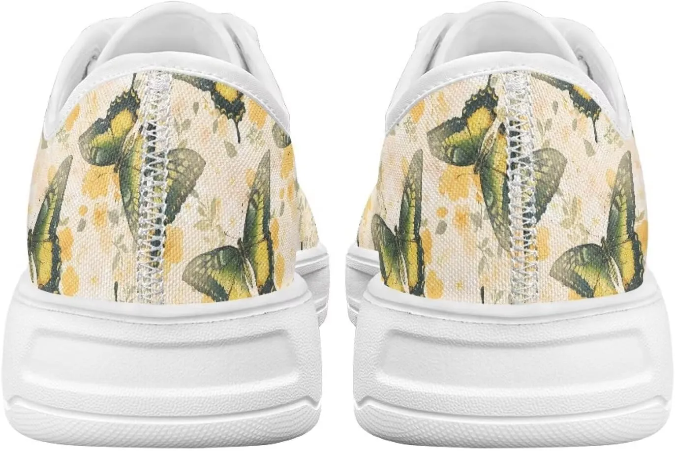 Womens Canvas Slip-On Shoes Lightweight Comfort Sneakers for Casual Wear Soft Cushioned Insole for Athletic Size 6-13.5 White Sole