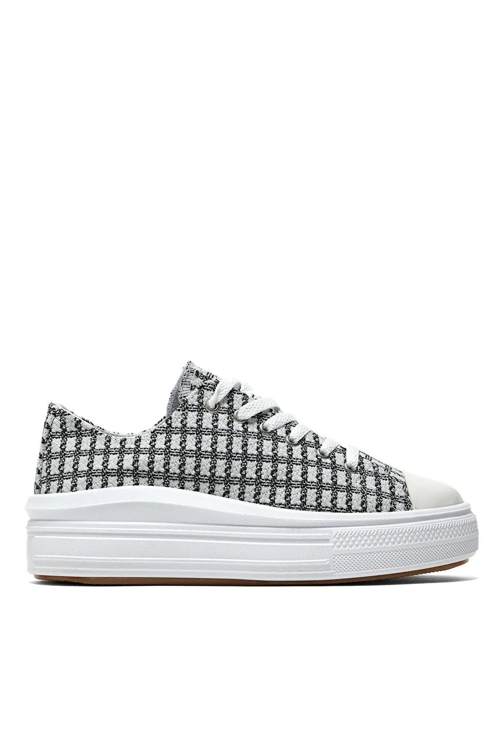 Women's Checkered Comfortable Thick Soled Sports Shoes