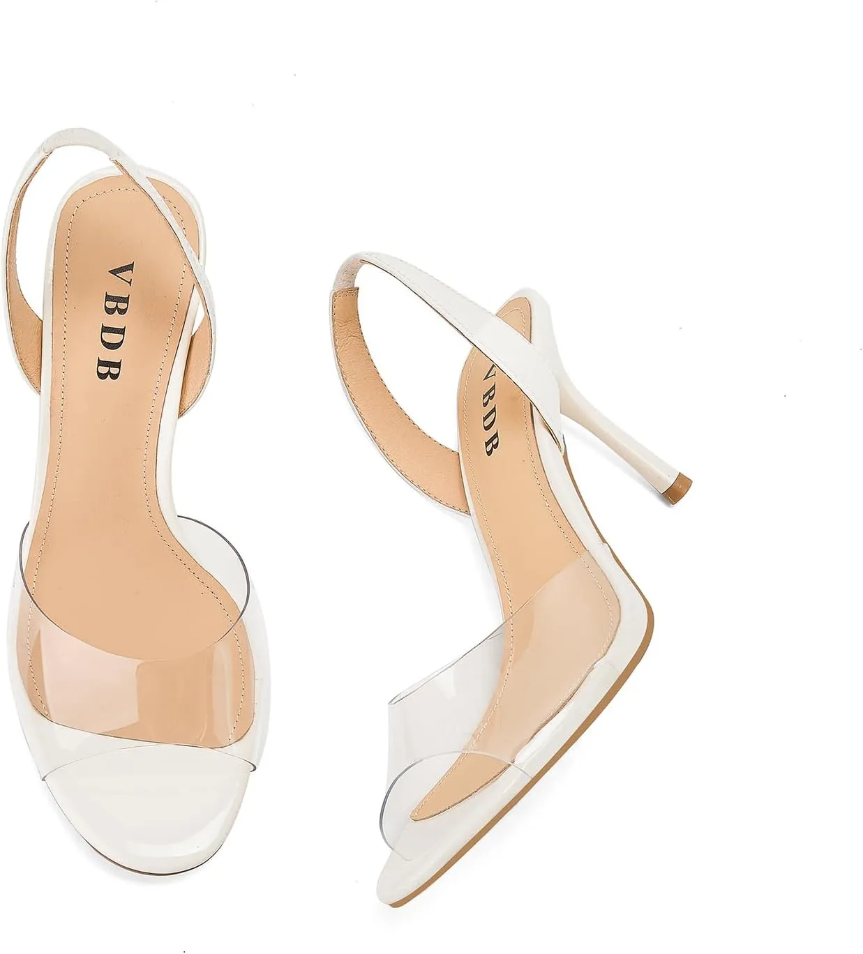 Women's Clear High Heels Sandals Slingback Open Toe Stiletto Shoes for Women Weddings Parties Formally Daily Wear...