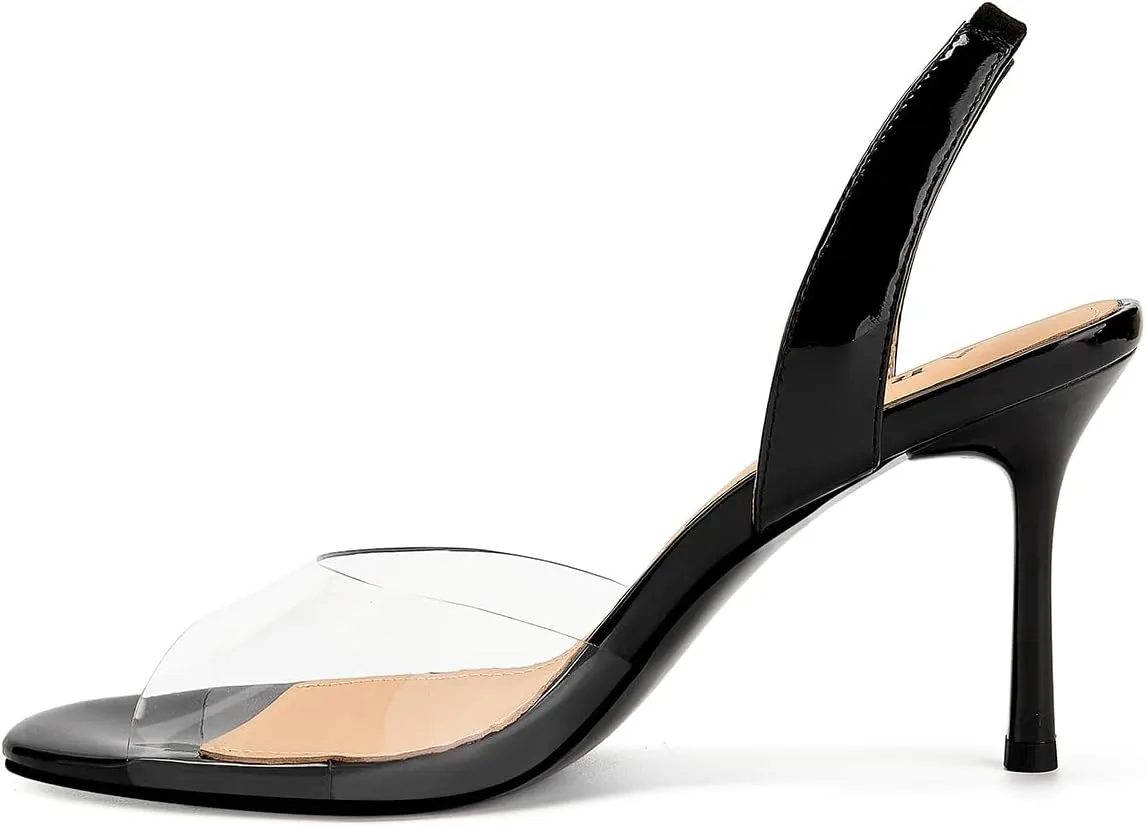 Women's Clear High Heels Sandals Slingback Open Toe Stiletto Shoes for Women Weddings Parties Formally Daily Wear...