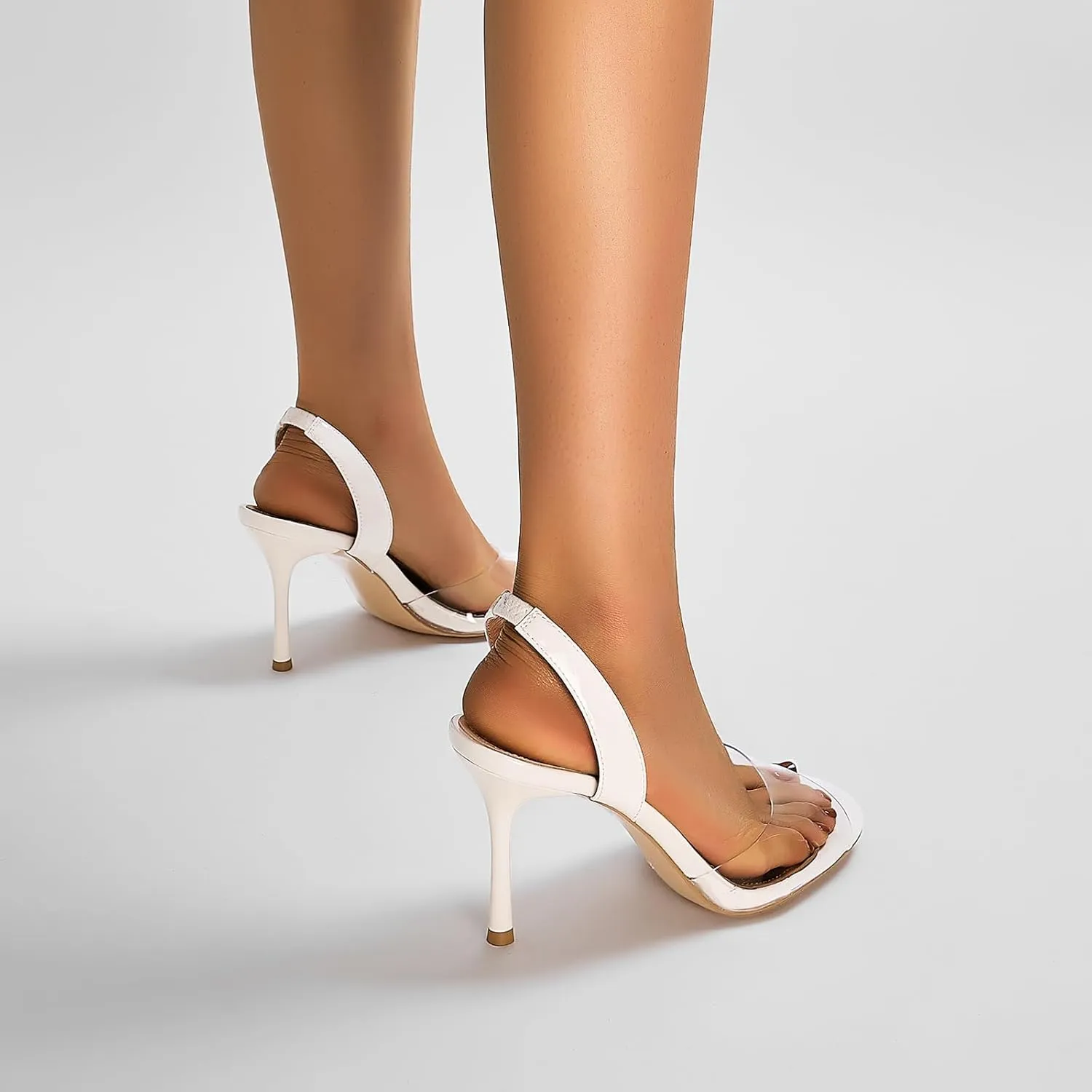 Women's Clear High Heels Sandals Slingback Open Toe Stiletto Shoes for Women Weddings Parties Formally Daily Wear...