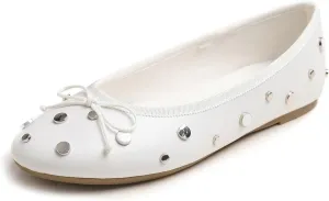 Women's Colorful Printing Ballet Flats Memory Foam Cushioned Floral Soft Slip On