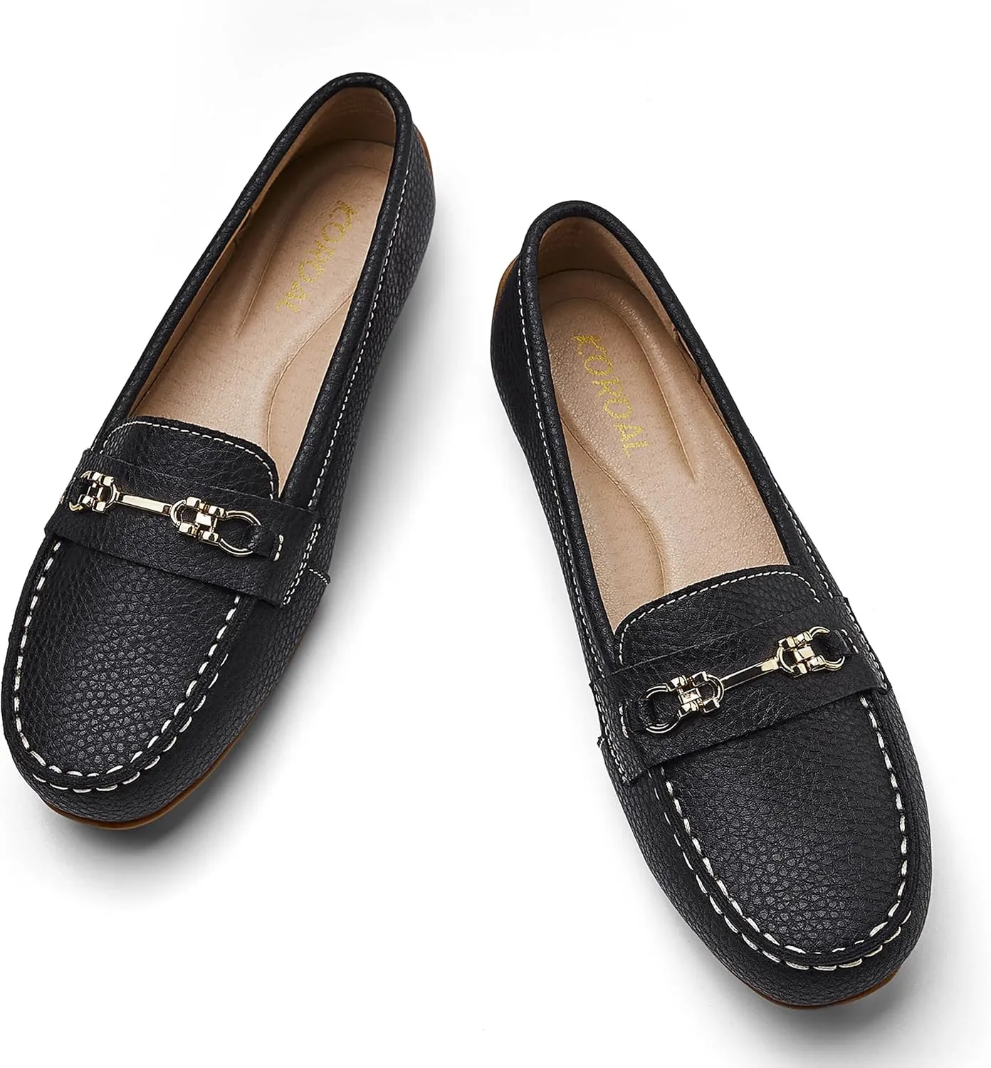 Women's Comfortable & Lightweight Leather Loafers Slip-Ons Driving Mocs Walking Shoes Cute Business Casual Dress Shoes Work Flats for Women