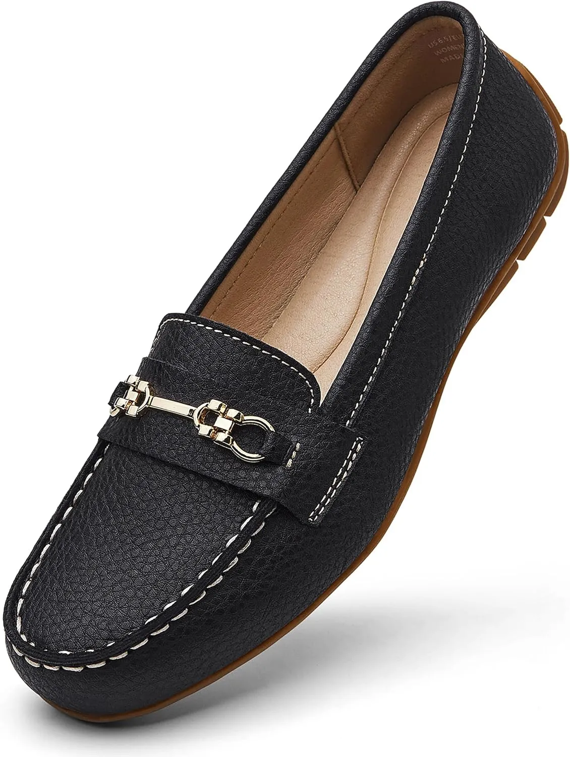 Women's Comfortable & Lightweight Leather Loafers Slip-Ons Driving Mocs Walking Shoes Cute Business Casual Dress Shoes Work Flats for Women