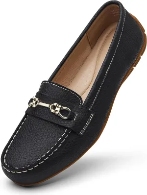 Women's Comfortable & Lightweight Leather Loafers Slip-Ons Driving Mocs Walking Shoes Cute Business Casual Dress Shoes Work Flats for Women